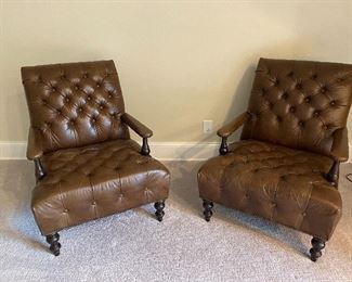 Pair of Bernhardt chairs in office