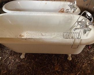 2 claw foot tubs