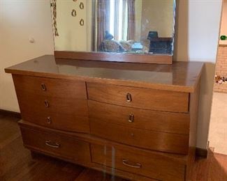 Mid century dresser with mirror