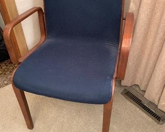 Navy blue mid century chair