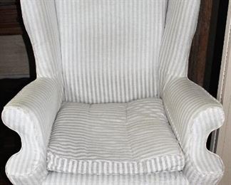 Wing Chair: 34"L x 50"H x 27"D
