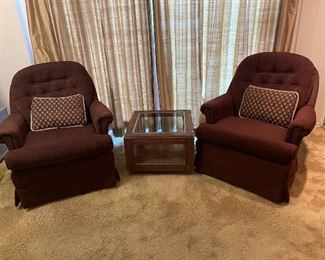 Club Chairs and table