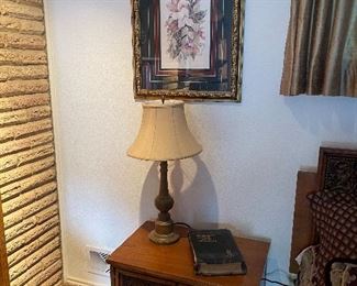 Nightstand and lamp 
