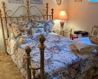 Full Brass Bed with Mattress set