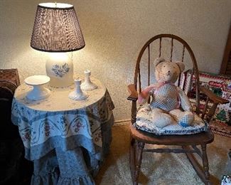 Table, Lamp, Rocking Chair