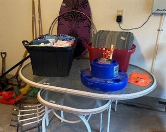 Tables, Towels, Cushions, Skim Board