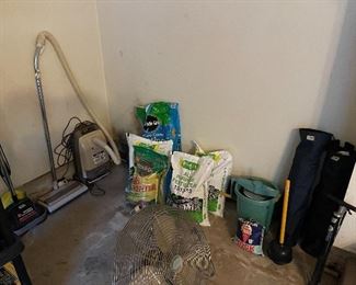 Vacuum, Floor Polisher, Gardening items, Ice Cream maker, folding chairs 