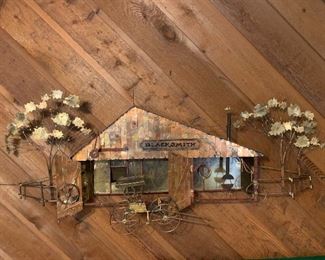 three dimensional copper wall art