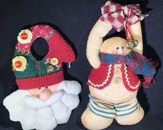 cute stuffed holiday door hangers