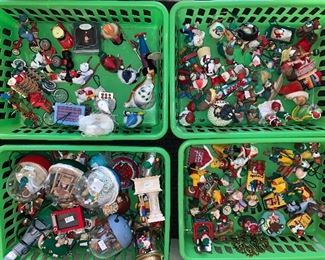 tons of tree ornaments