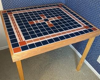 homemade mosaic tile table