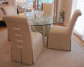Dining set with Slipper Chairs.