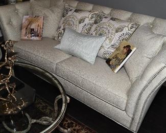 Custom Ethan Allen tufted sofa 