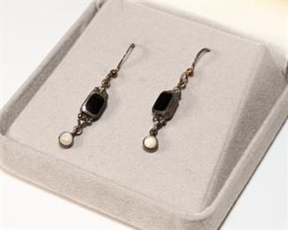 Sterling & Onyx Earrings