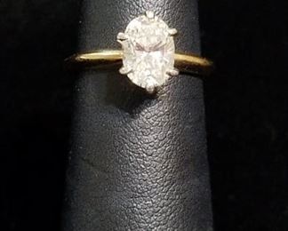 1.32  Carat Diamond (SI1 F) Ring in 14k Gold and Platinum (as a Solitaire)
