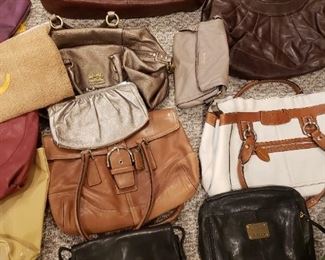Many coach and other designer bags