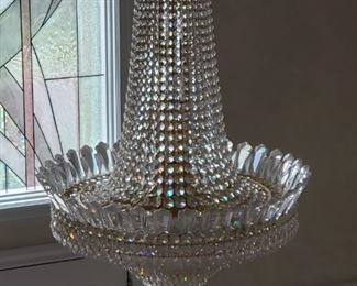 Several Schonbek crystal chandelier