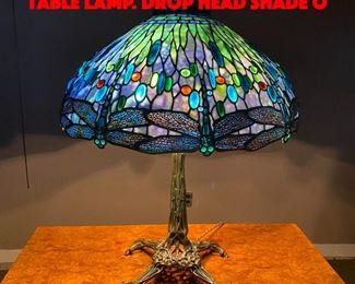 Lot 818 Tiffany Studios DRAGONFLY table lamp. Drop head shade o