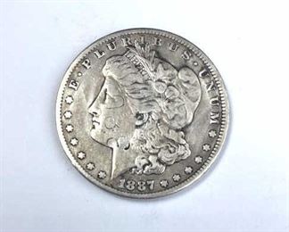 1887-S Morgan Silver Dollar, U.S. $1 Coin
