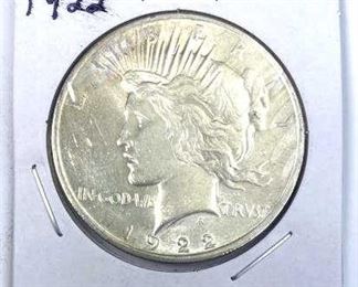 1922 Peace Silver Dollar, U.S. $1 Coin