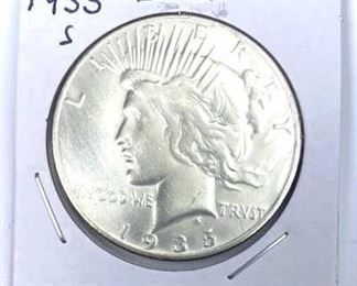 1935-S Peace Silver Dollar, U.S. $1 Coin