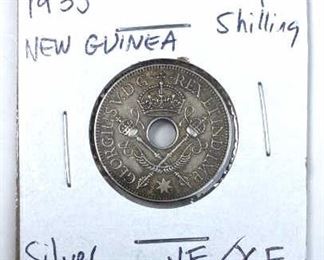 1935 New Guinea Silver 1 Shilling, Extra Fine