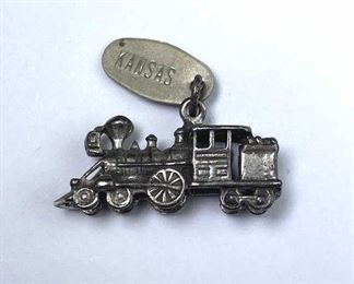 925 Sterling Silver Train Charm