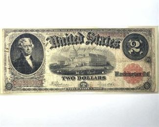 1917 US $2 Legal Tender, Large Size
