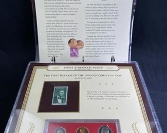 (12) 1981-1992 U.S. Proof Sets w/ Stamps Book