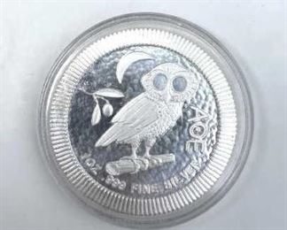 1oz Owl Stacker Round .999 Fine Silver