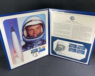 Mercury Space Project Stamp Set in Folio