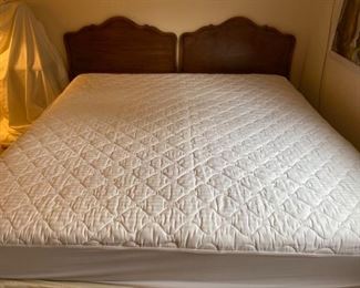 King Mattress with Two Twin Headboards