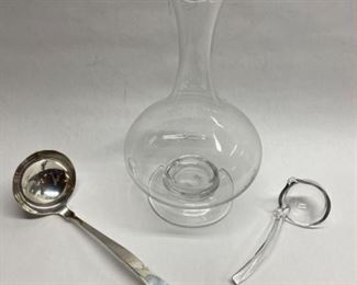 Nickel Silver, Crystal, and Decanter