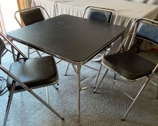 Samsonite MCM Card Table and Chairs
