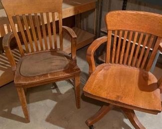 Vintage Oak Office Chairs