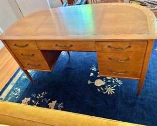 $500 Sophisticate by Tomlinson MCM curved desk, 29" H x 54.5" W x 25" D
