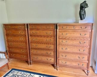 $300 each, 3 vintage Kindel dressers, one as-is (drink ring), 53" H x 34" W x 18" D 2 available TWO  SOLD  one available 