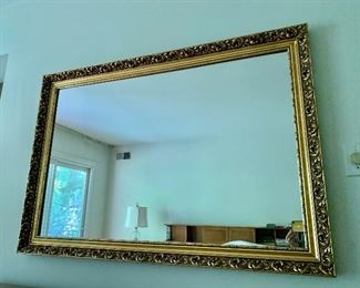 $250 Vintage gilt wood mirror, 35" H x 52" W