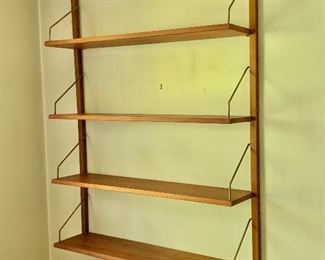 $125 -  Mid-Century modern wall unit (4 shelves), 46.5" H x 36.5" W x 9" D