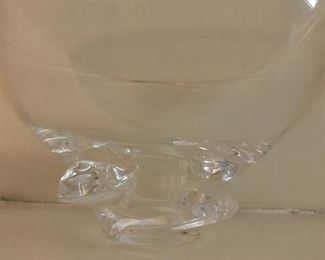$60 Steuben glass bowl 4” H x 7” diam.