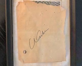 Arthur AsheAutograph framed, 7.75” H x 5.75” W