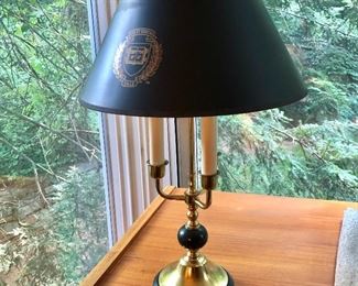 $140 Yale University table lamp.  22" H, base 6" diam. 