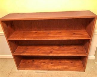 $85 Wood three shelf bookcase.   39" H, 48" W, 11.5" D