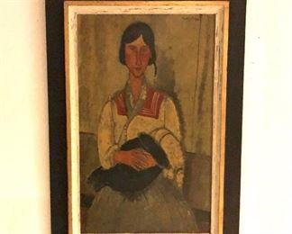 $60 Modigliani framed print.  30.5" H x 21" W. 