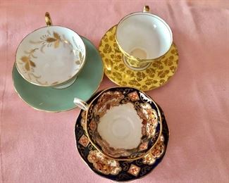 $25 each Cup and saucer sets  Green set SOLD 