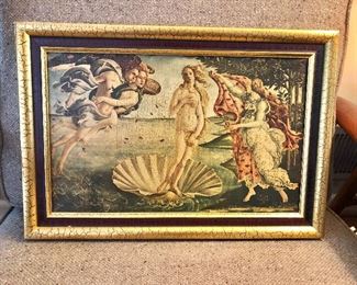 $60 Framed print Botticelli Adoration of the Magi.  12" H, 17.5" W.  