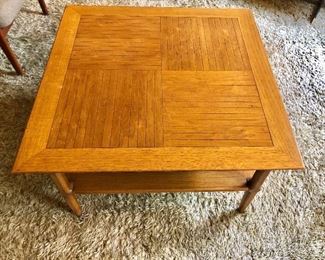 $125 Sophisticate by Tomlinson Mid Century square table.  32" W, 32" D, 19" H.  