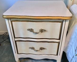 $60 Two drawer nightstand.   23.5" H, 20" W, 17" D.