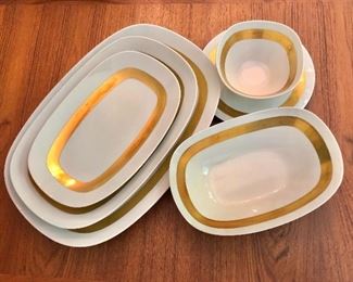 $30 each "Ring of Gold" Platters, bowl and gravy/sauce bowl.   