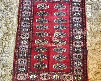 $75 Worn carpet with medallion 